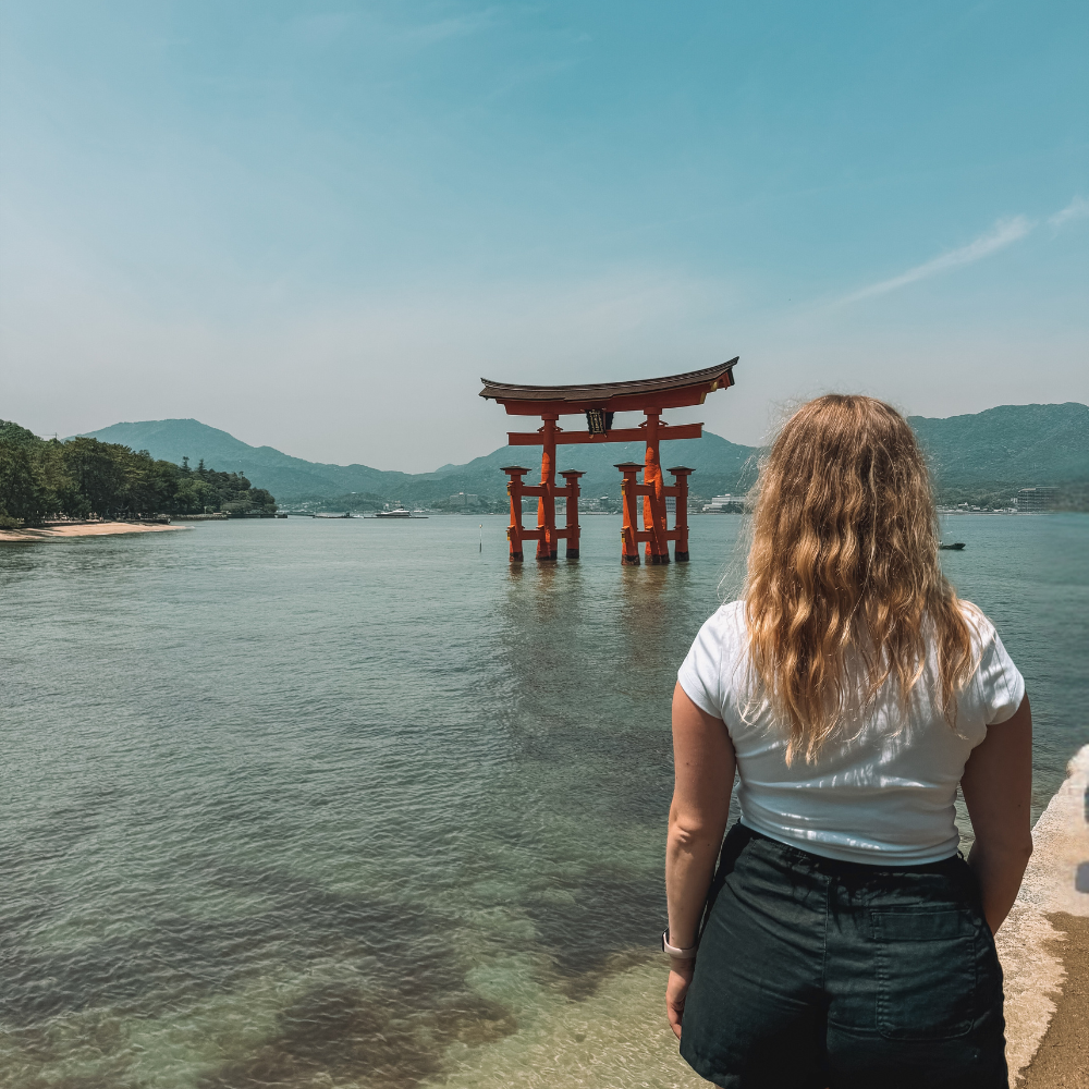 O-Torii Gate of Itsukushima Shrine - High Tide (Turned Around)